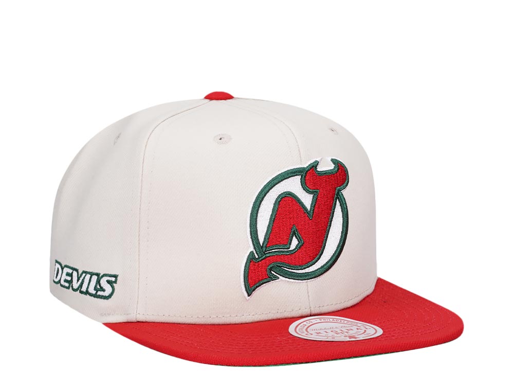 MENS MITCHELL & NESS NHL VINTAGE OFF-WHITE SNAPBACK DEVILS - OFF WHITE