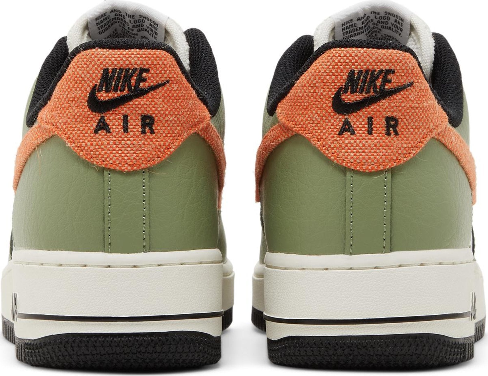 [FD0758-386] Mens Nike AIR FORCE 1 LOW '07 'OIL GREEN ORANGE'