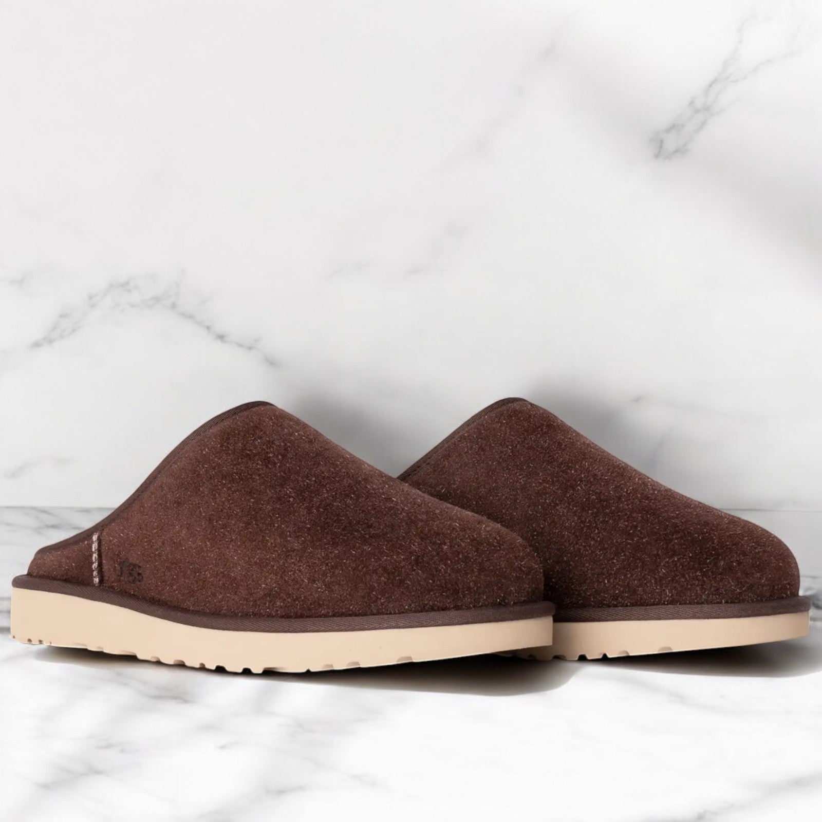 [1153104-BCDR] MENS UGG CLASSIC SLIP-ON SHAGGY SUEDE SLIPPER 'BURNT CEDAR'