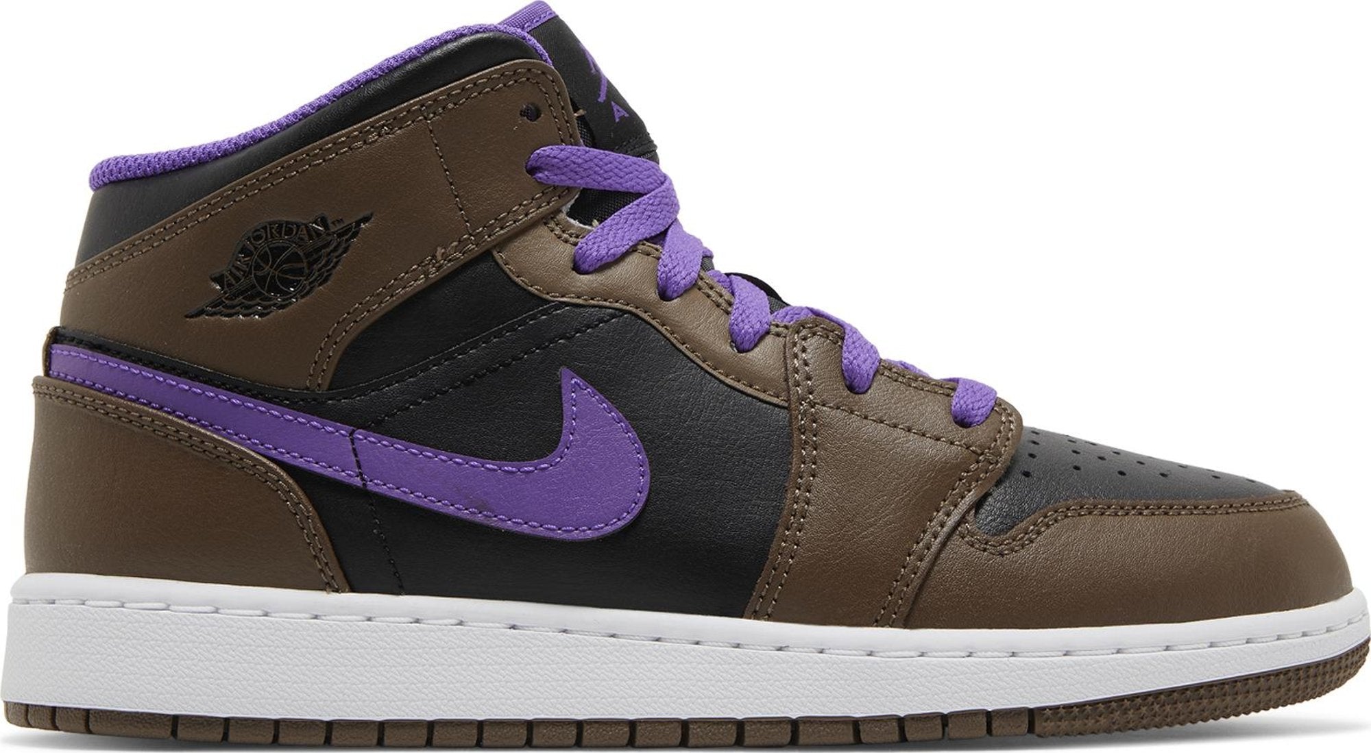 [DQ8423-215] Grade School Air Jordan RETRO 1 MID 'PURPLE MOCHA (GS)'