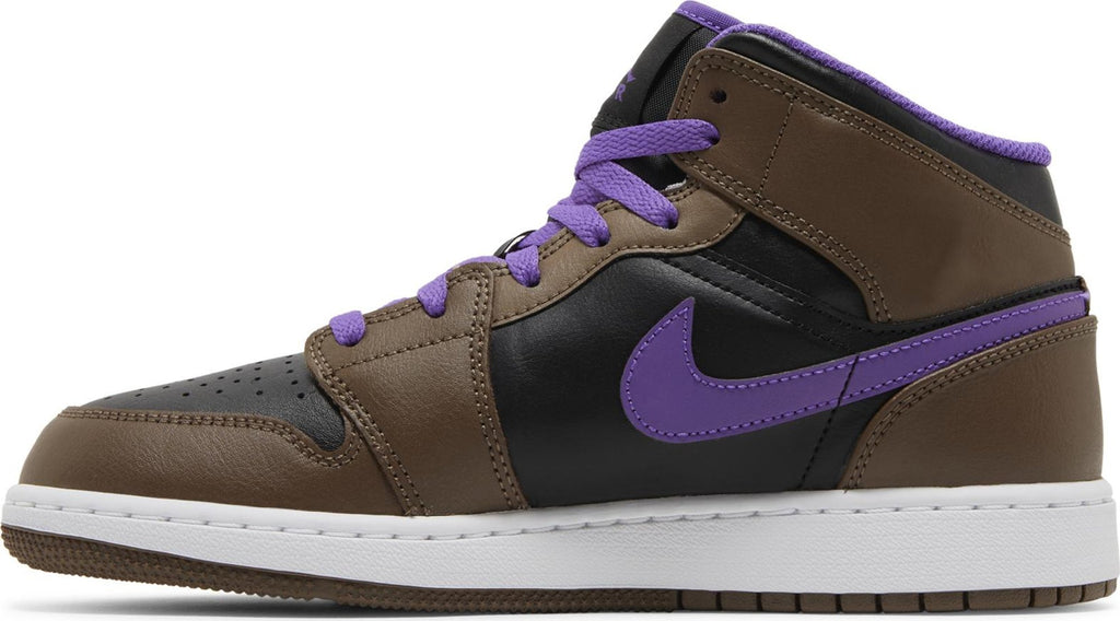 [DQ8423-215] Grade School Air Jordan RETRO 1 MID 'PURPLE MOCHA (GS)'