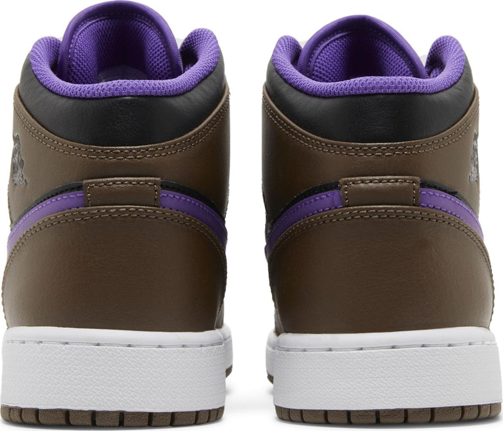 [DQ8423-215] Grade School Air Jordan RETRO 1 MID 'PURPLE MOCHA (GS)'