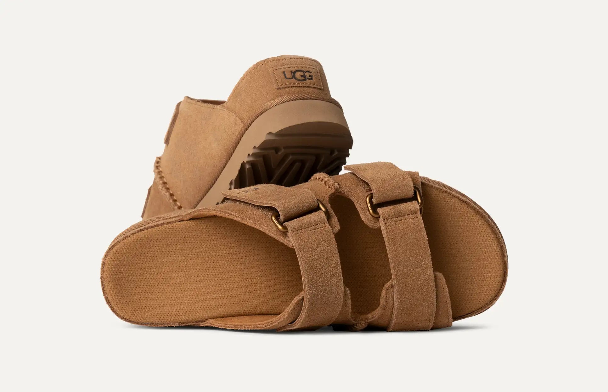 [1155458-CHE] WOMENS UGG GOLDENSTAR HI SLIDE 'CHESTNUT' - CHESTNUT