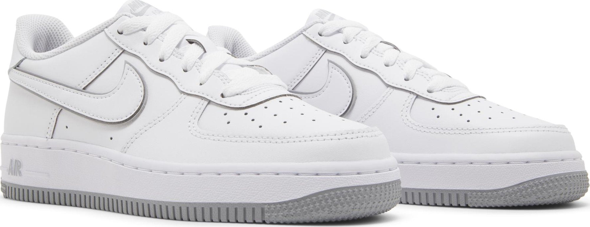 [DX5805-100] Grade School Nike AIR FORCE 1 LOW 'WHITE WOLF GREY (GS)'