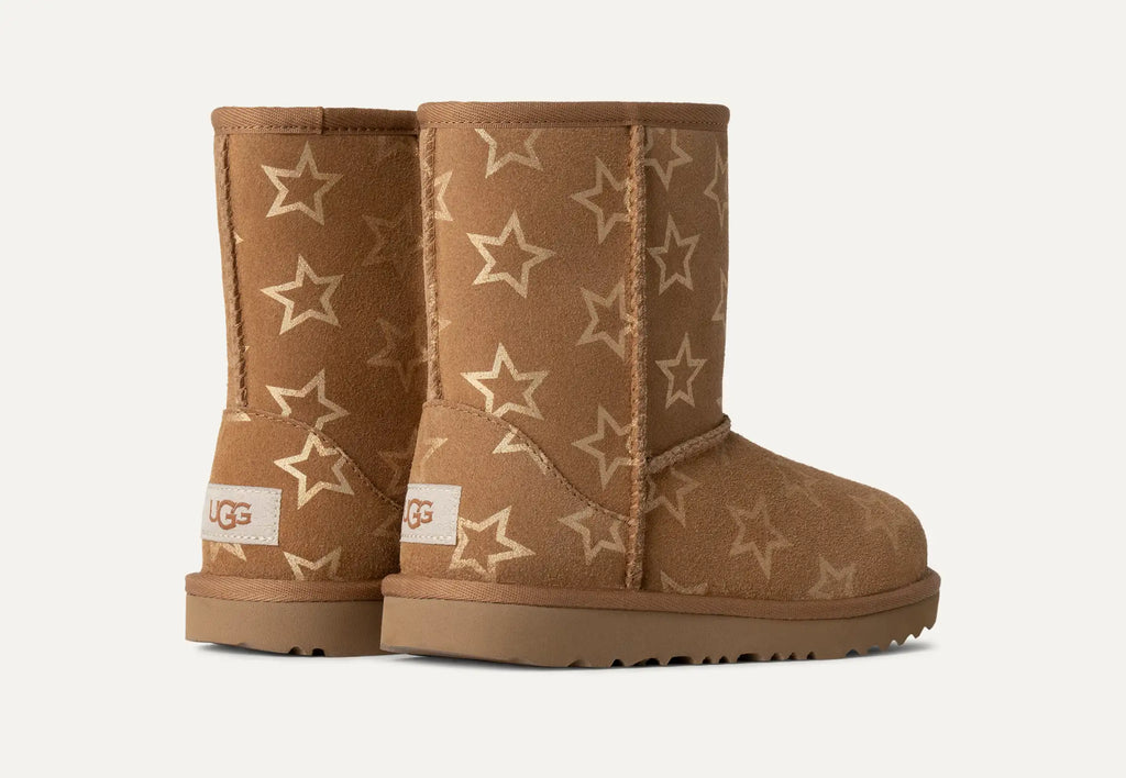 [1157712K-CLDR] YOUTH UGG CLASSIC II IRIDESCENT STARS BOOT 'CHESTNUT GOLD IRIDESCENT' (KIDS)