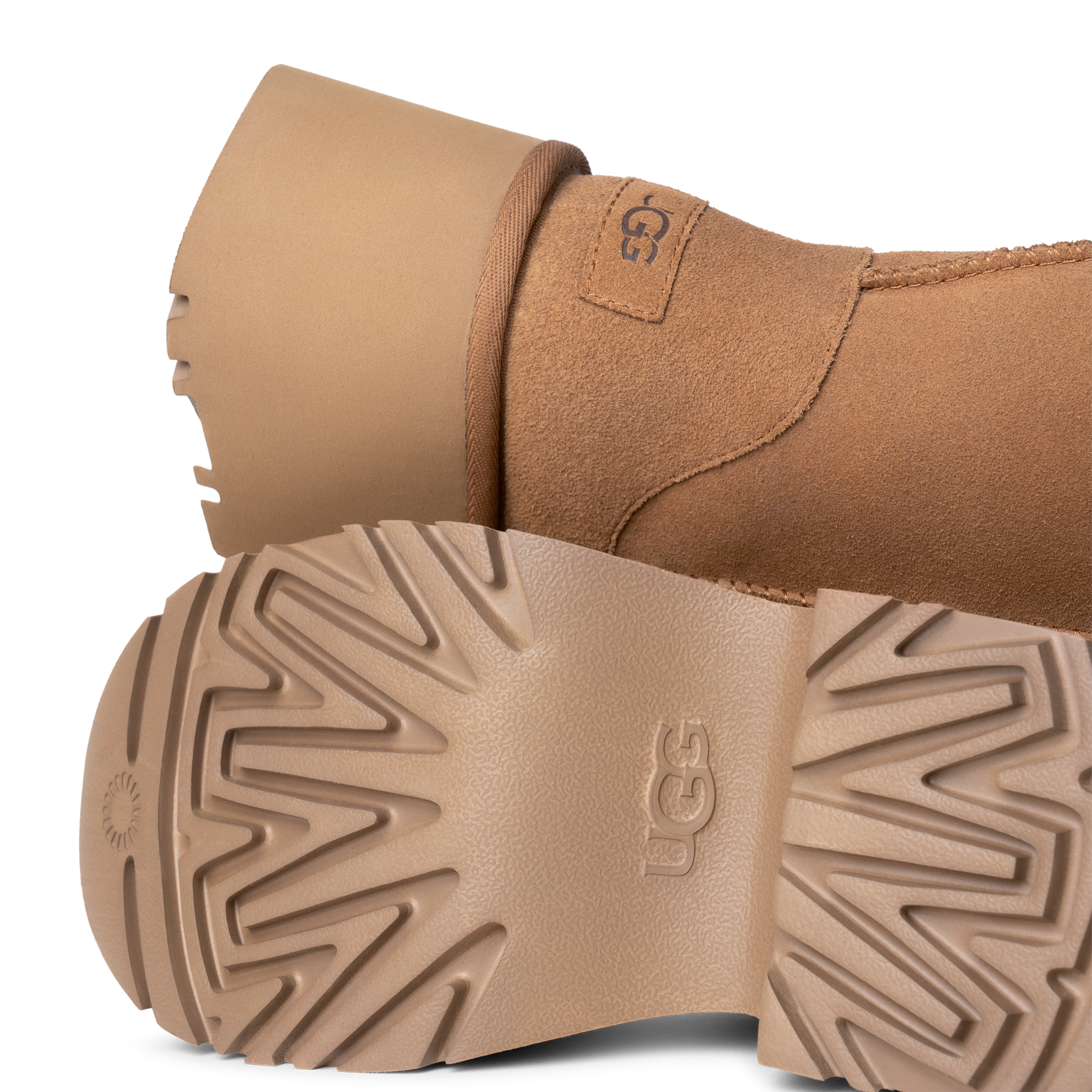 [1158310-CHE] WOMENS UGG CLASSIC SHORT NEW HEIGHTS BOOT 'CHESTNUT'