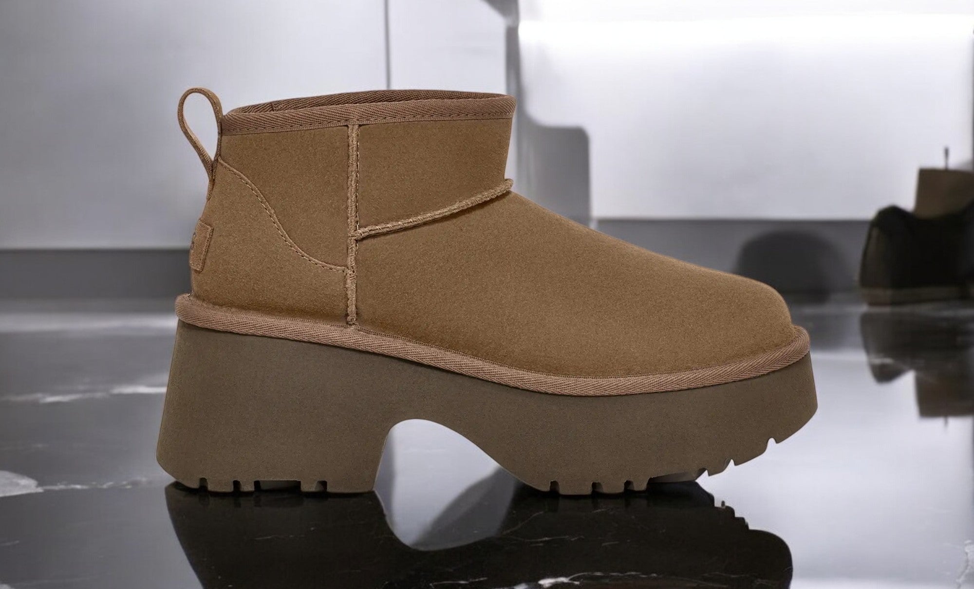 [1158311-HCK] WOMENS UGG CLASSIC ULTRA MINI NEW HEIGHTS BOOT 'HICKORY'