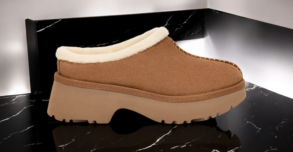 [1162510-CHE] Womens UGG New Heights Cozy Clog 'Chestnut'