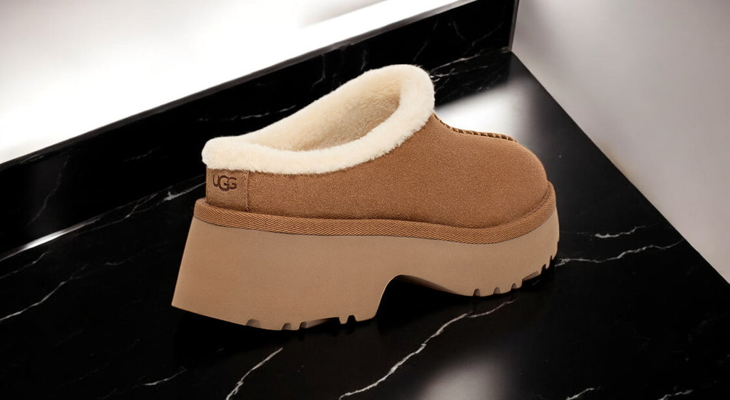 [1162510-CHE] Womens UGG New Heights Cozy Clog 'Chestnut'