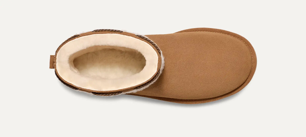[1166751-CHE] WOMENS UGG CLASSIC MINI SHEARLING BRAID