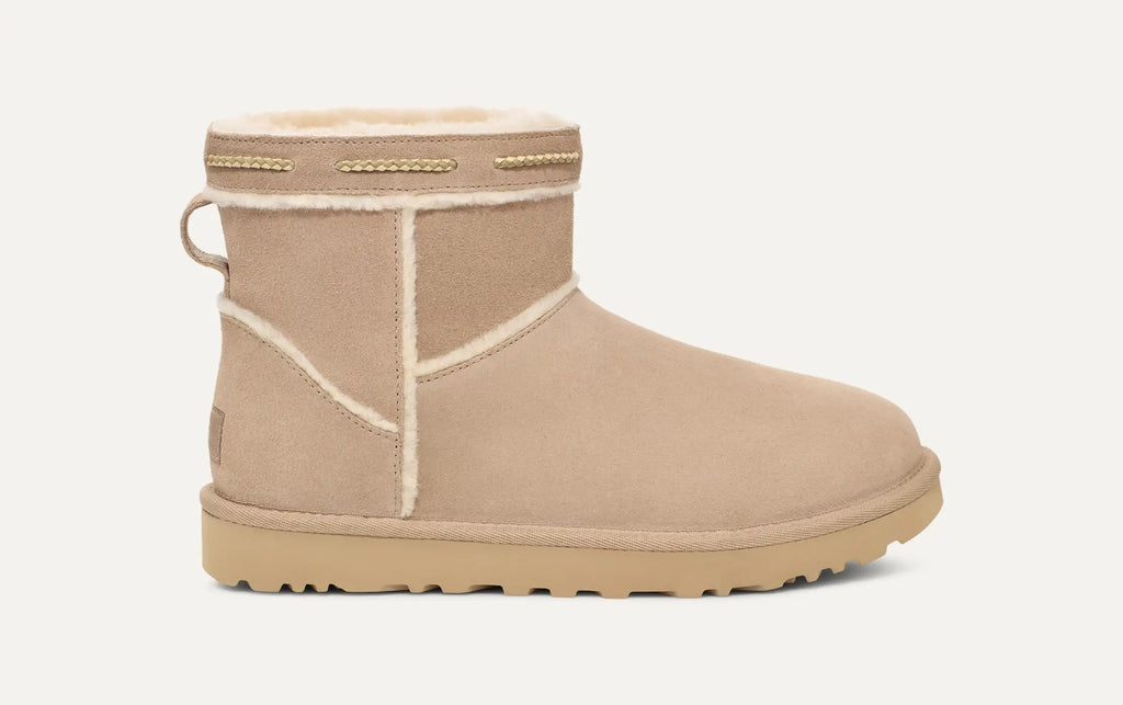 [1166751-DUNE] WOMENS UGG CLASSIC MINI SHEARLING BRAID