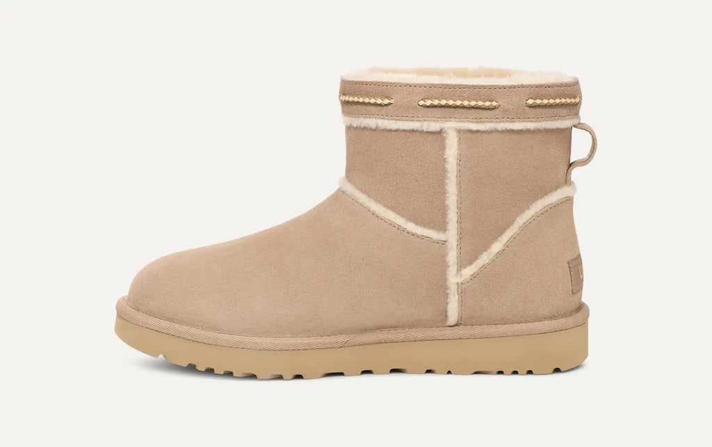 [1166751-DUNE] WOMENS UGG CLASSIC MINI SHEARLING BRAID