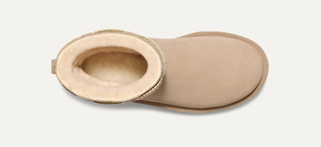 [1166751-DUNE] WOMENS UGG CLASSIC MINI SHEARLING BRAID