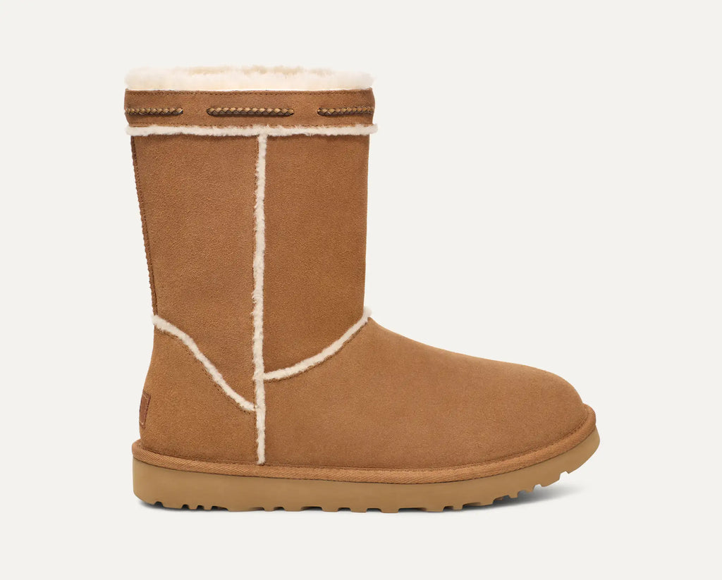 [1166752-CHE] WOMENS UGG CLASSIC SHORT SHEARLING BRAID