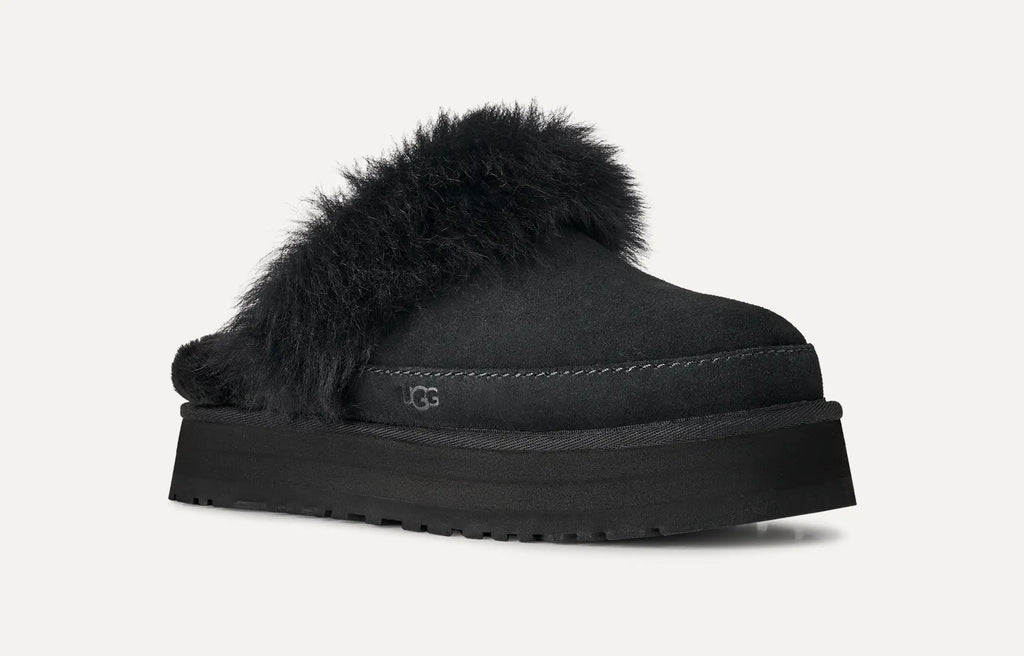 [1173930-BLK] WOMENS UGG DISQUETTE CHALET SLIPPER 'BLACK'