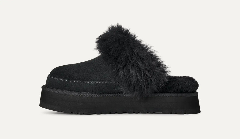 [1173930-BLK] WOMENS UGG DISQUETTE CHALET SLIPPER 'BLACK'