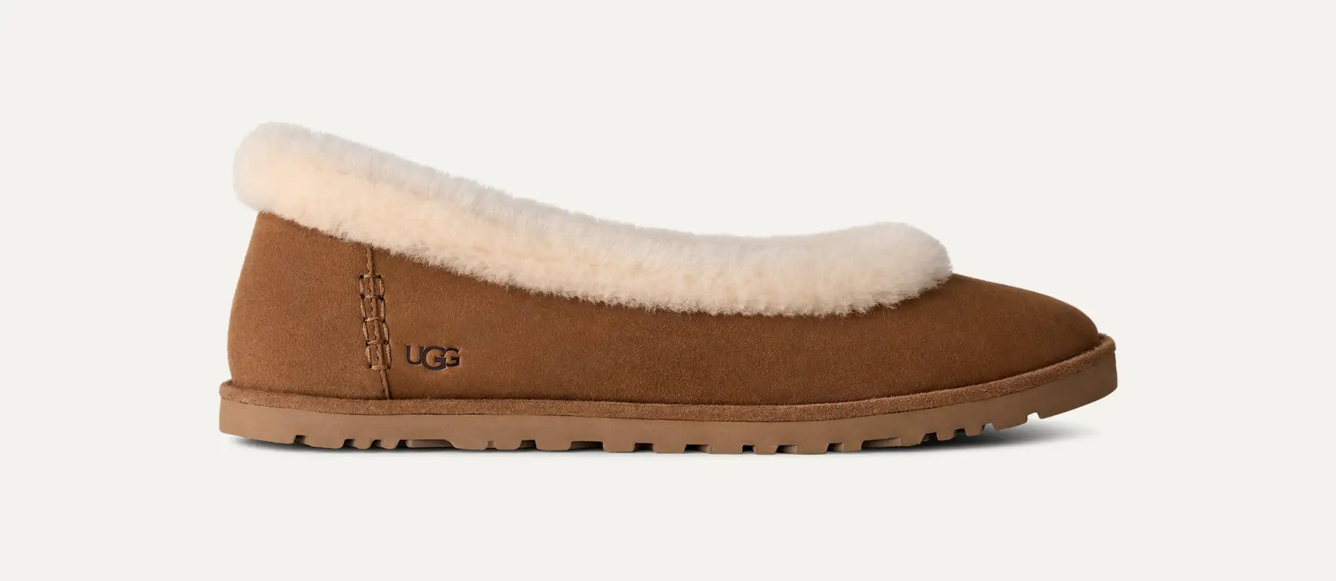 [1178111-CHE] WOMENS UGG ZORA BALLET FLAT 'CHESTNUT'