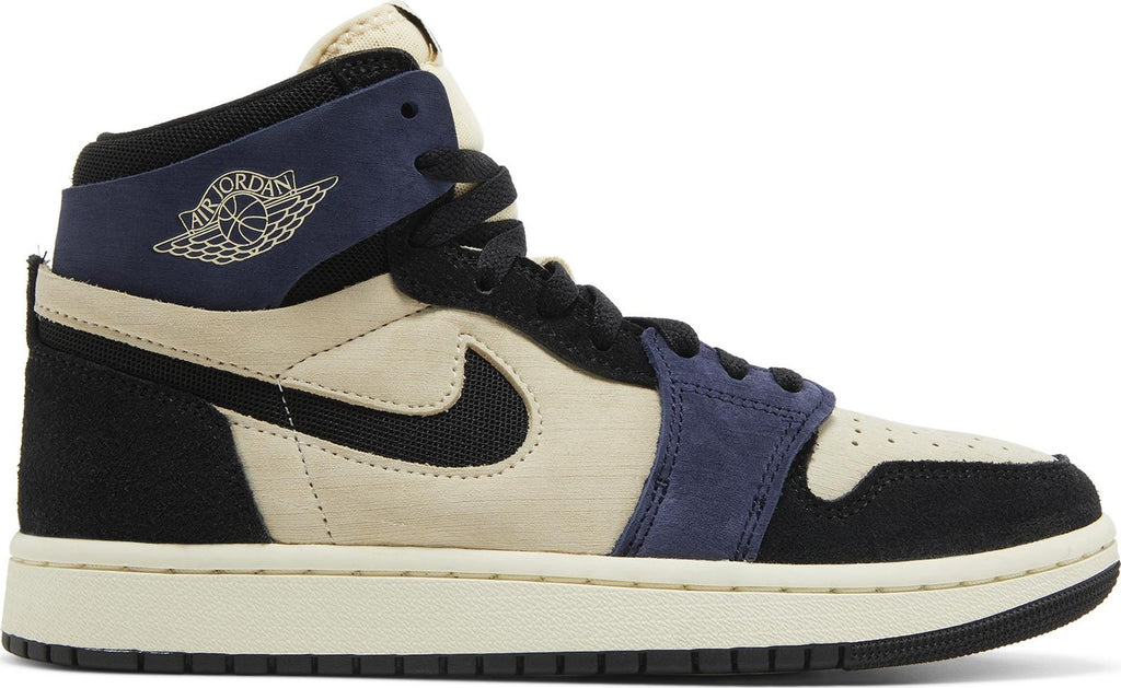 [DV1305-104] Womens Air Jordan RETRO 1 HIGH ZOOM AIR CMFT 2 'MUSLIN BLACKENED BLUE'