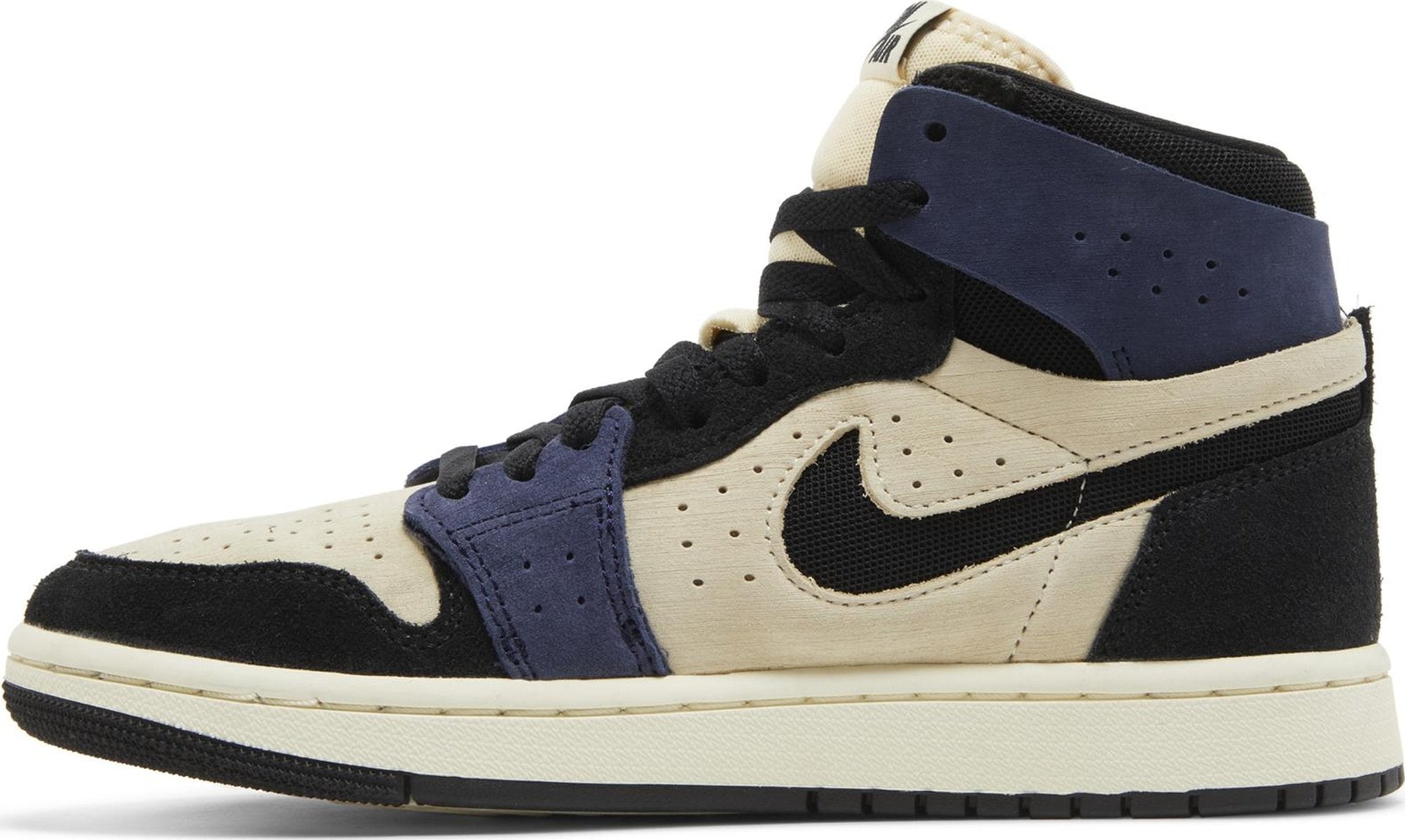[DV1305-104] Womens Air Jordan RETRO 1 HIGH ZOOM AIR CMFT 2 'MUSLIN BLACKENED BLUE'