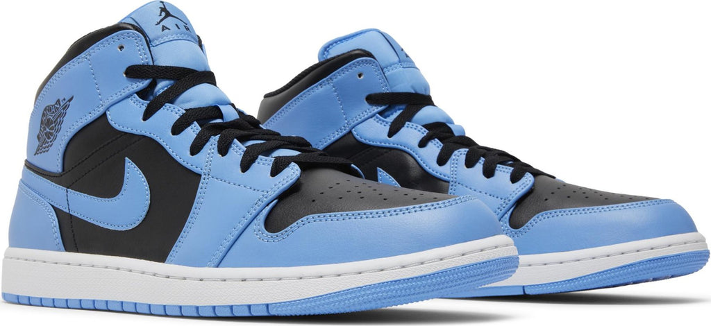 [DQ8426-401] Mens Air Jordan RETRO 1 MID 'UNIVERSITY BLUE BLACK'