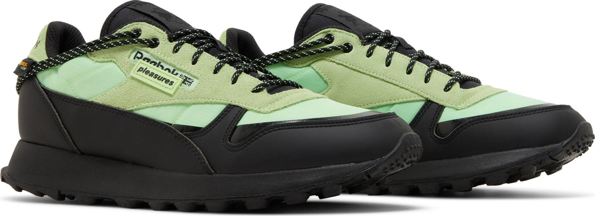 [H06244] Mens Reebok CLASSIC LEATHER TRAIL 'PLEASURES NEON MINT'