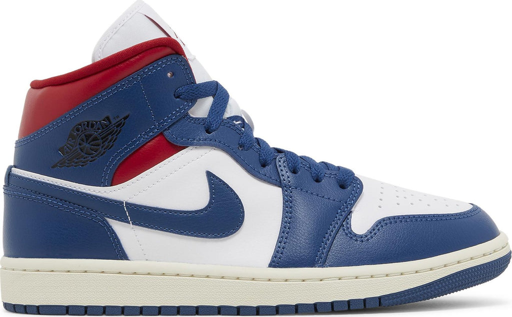[BQ6472-146] Womens Air Jordan RETRO 1 MID 'FRENCH BLUE GYM RED'