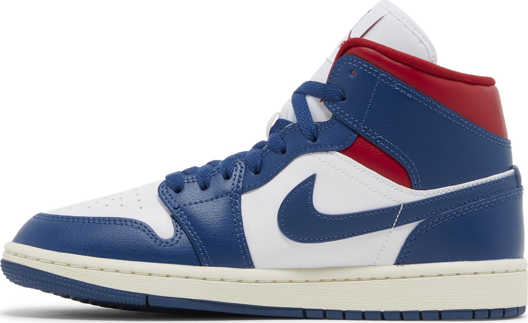 [BQ6472-146] Womens Air Jordan RETRO 1 MID 'FRENCH BLUE GYM RED'