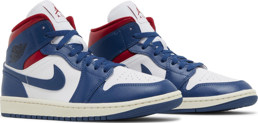 [BQ6472-146] Womens Air Jordan RETRO 1 MID 'FRENCH BLUE GYM RED'
