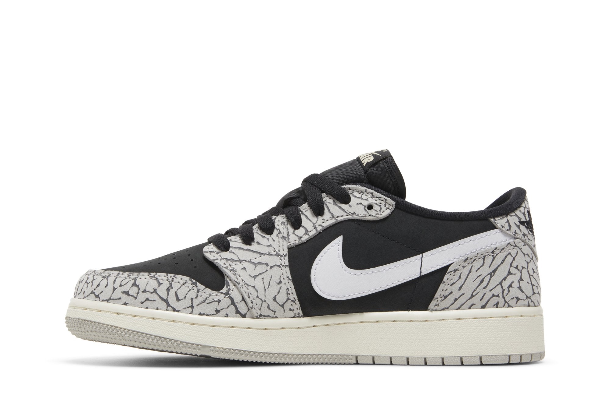 [CZ0858-001] Grade School Air Jordan RETRO 1 LOW OG 'BLACK CEMENT (GS)'
