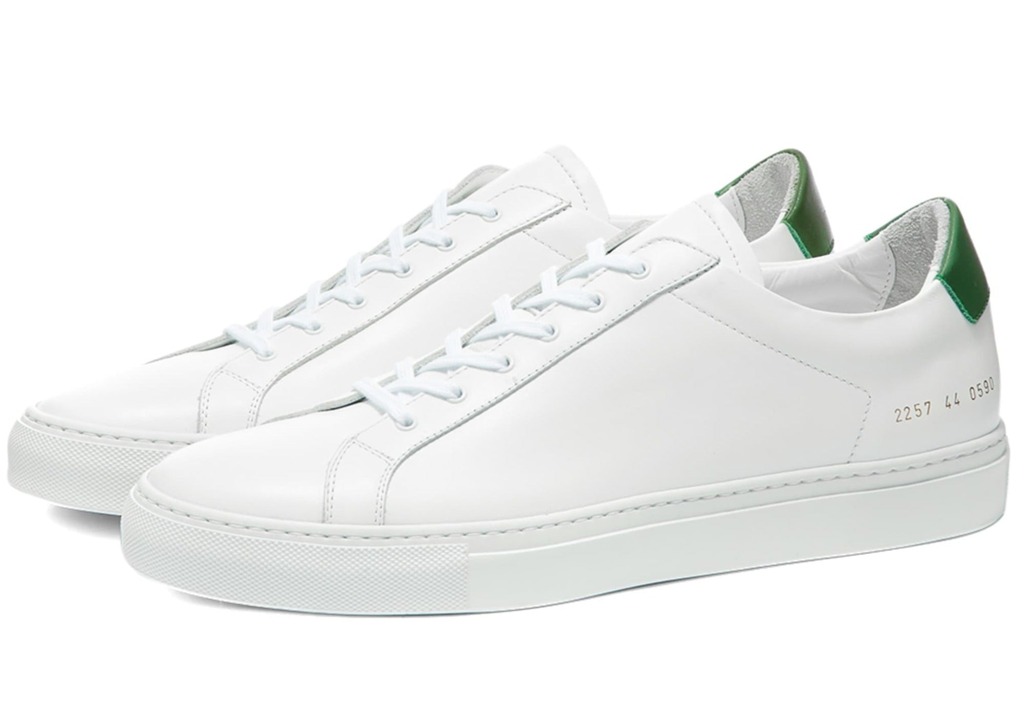 [2257-0590] Mens Common Projects RETRO LOW 'WHITE & GREEN'