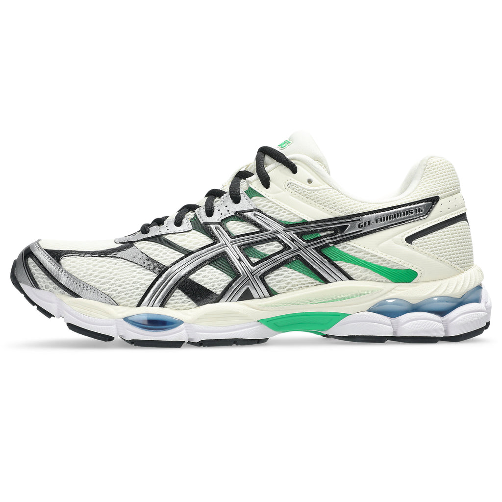 [1203A888-750] MENS ASICS GEL-CUMULUS 16 'IVORY PURE SILVER GREEN'