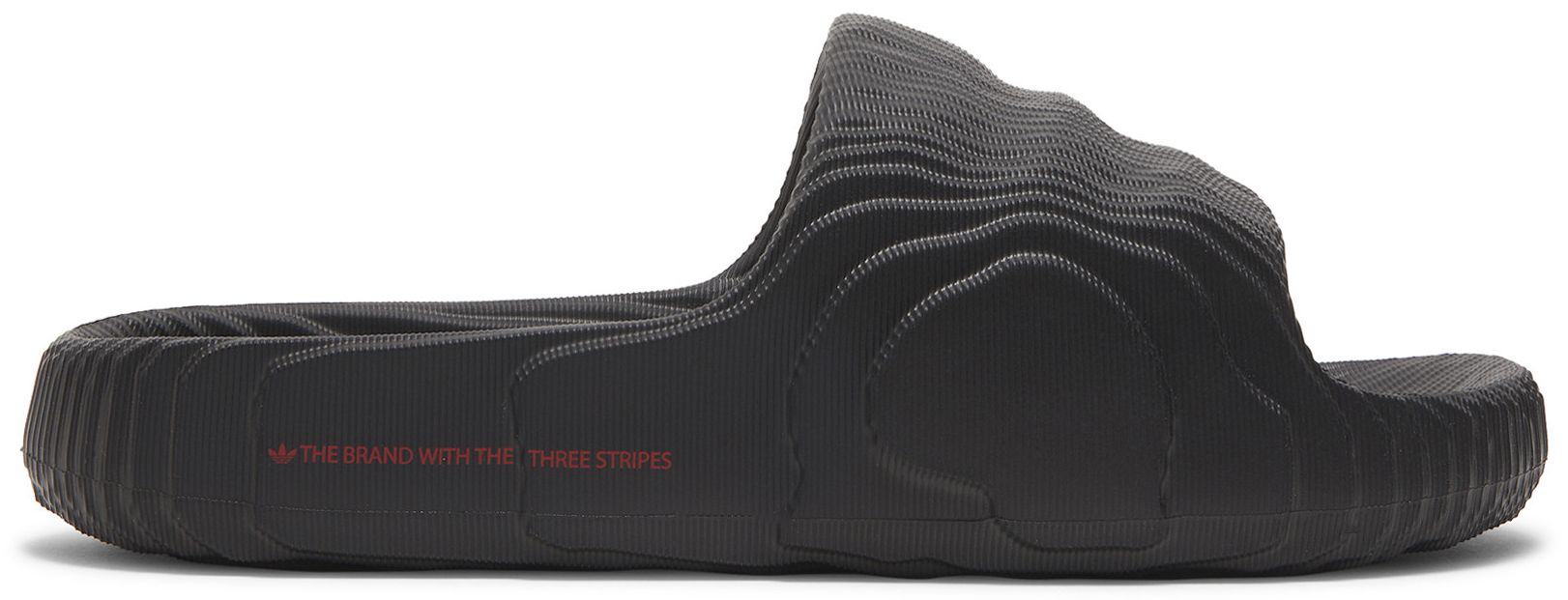 [ID4925] MENS ADIDAS ADILETTE 22 'BLACK SCARLET'