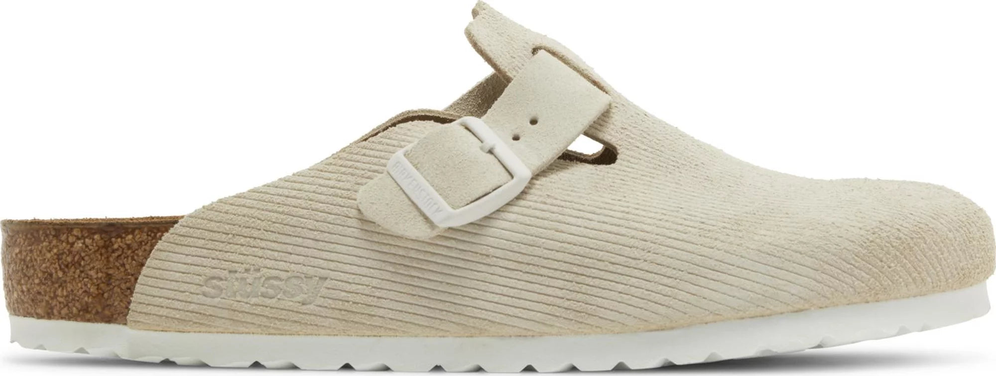 [1019742] Mens Birkenstock Stussy Boston Suede 'Stussy Bone'