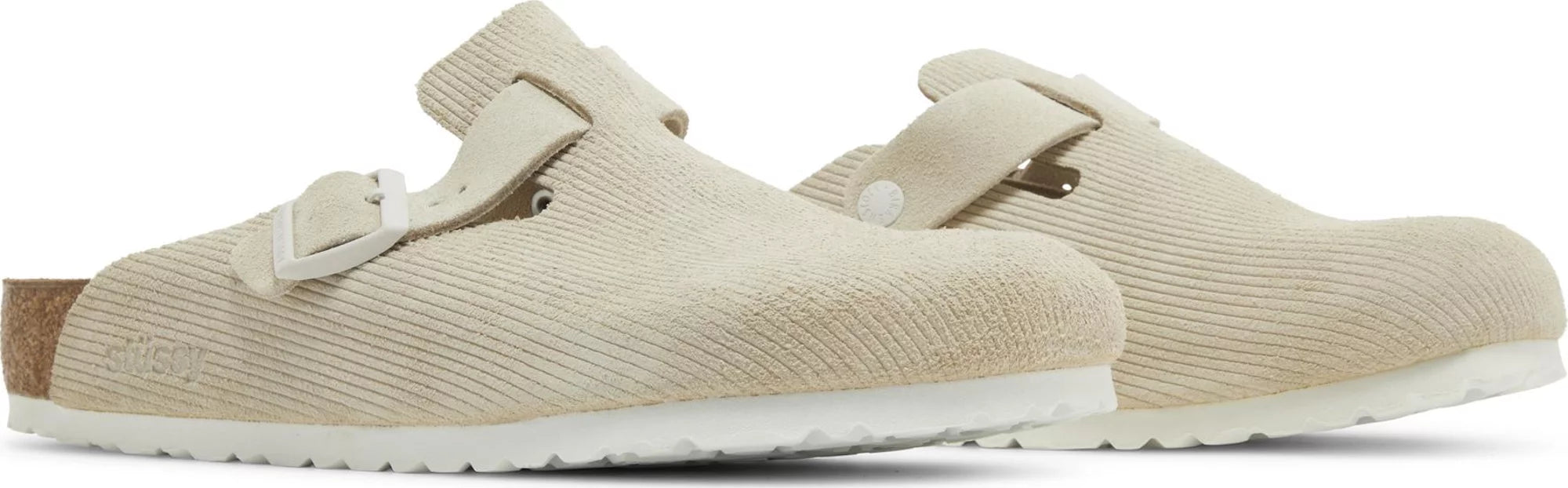 [1019742] Mens Birkenstock Stussy Boston Suede 'Stussy Bone'