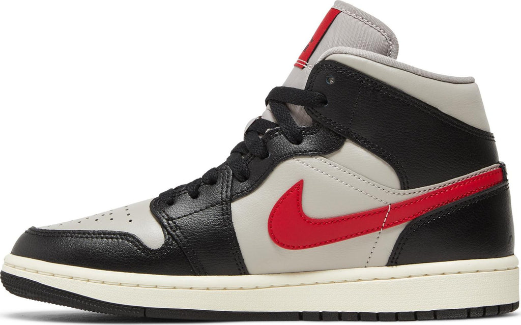 [BQ6472-060] Womens Air Jordan RETRO 1 MID 'BLACK COLLEGE GREY'