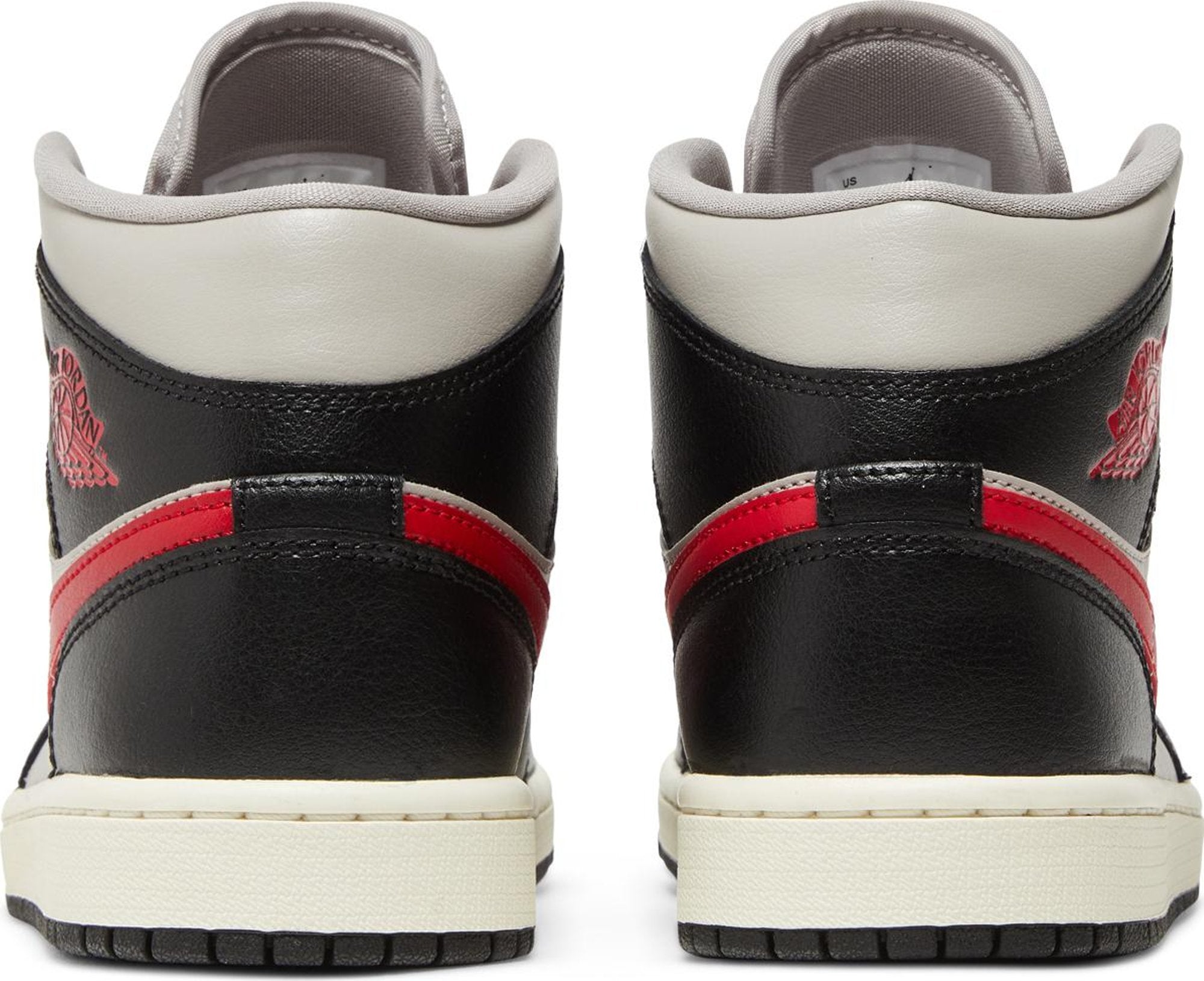 [BQ6472-060] Womens Air Jordan RETRO 1 MID 'BLACK COLLEGE GREY'
