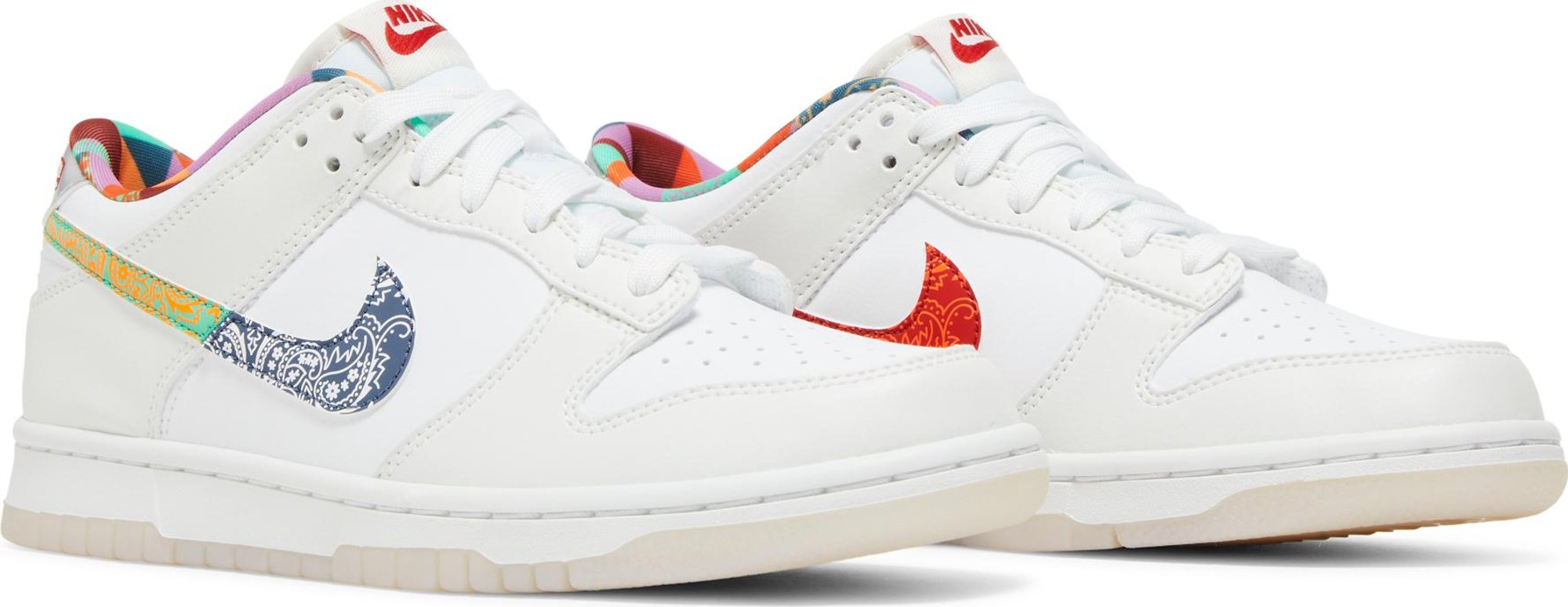[FN8913-141] Grade School Nike Dunk Low 'White Multi-Color Paisley' (GS)