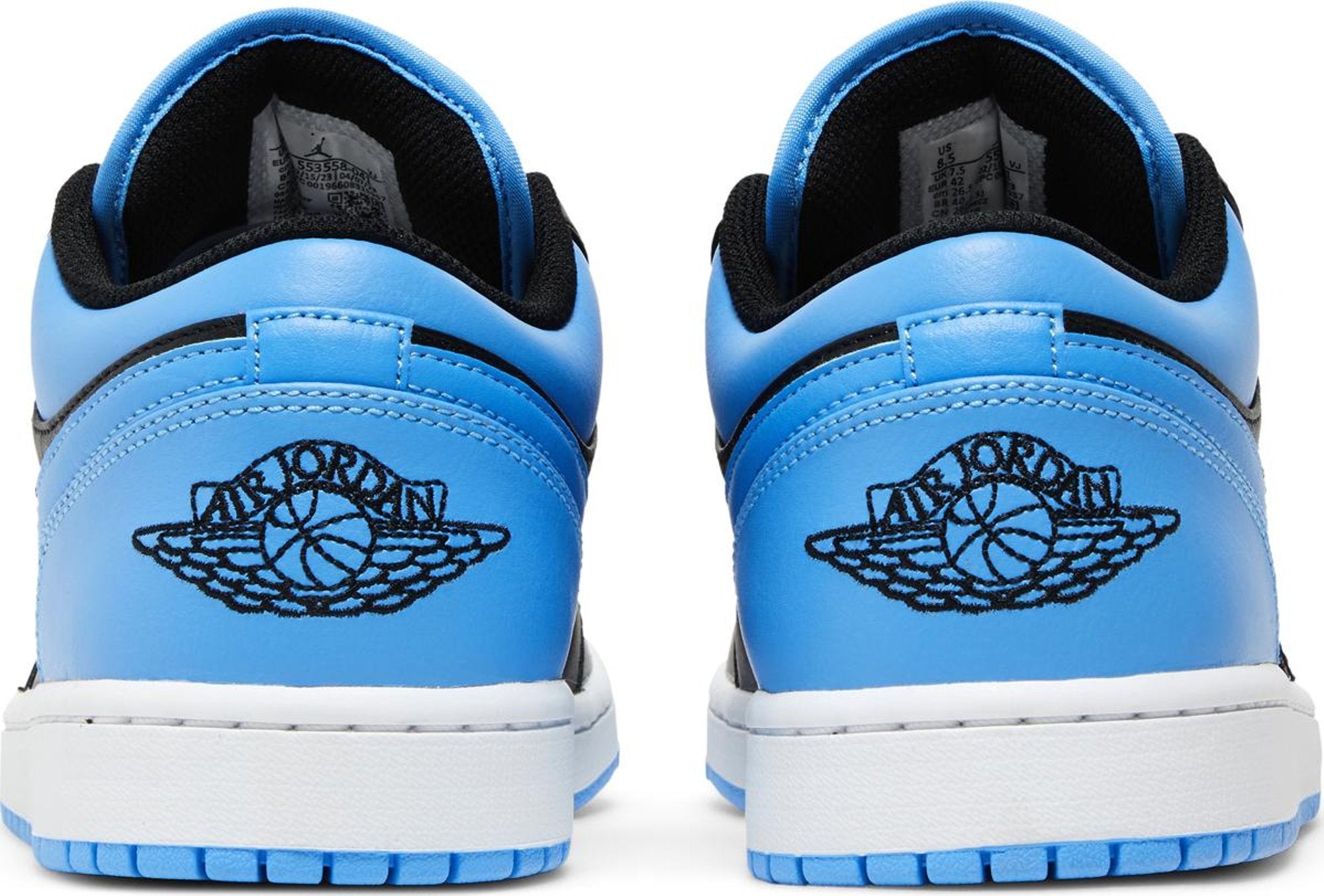 [553558-041] Mens Air Jordan RETRO 1 LOW 'BLACK UNIVERSITY BLUE'