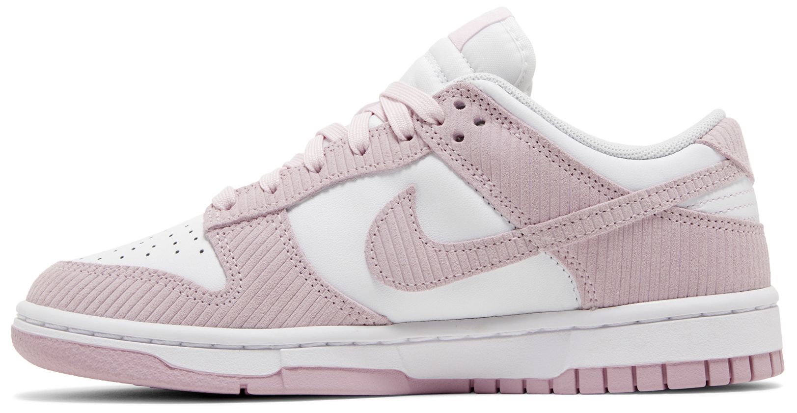 [FN7167-100] WOMENS NIKE DUNK LOW 'PINK CORDUROY'