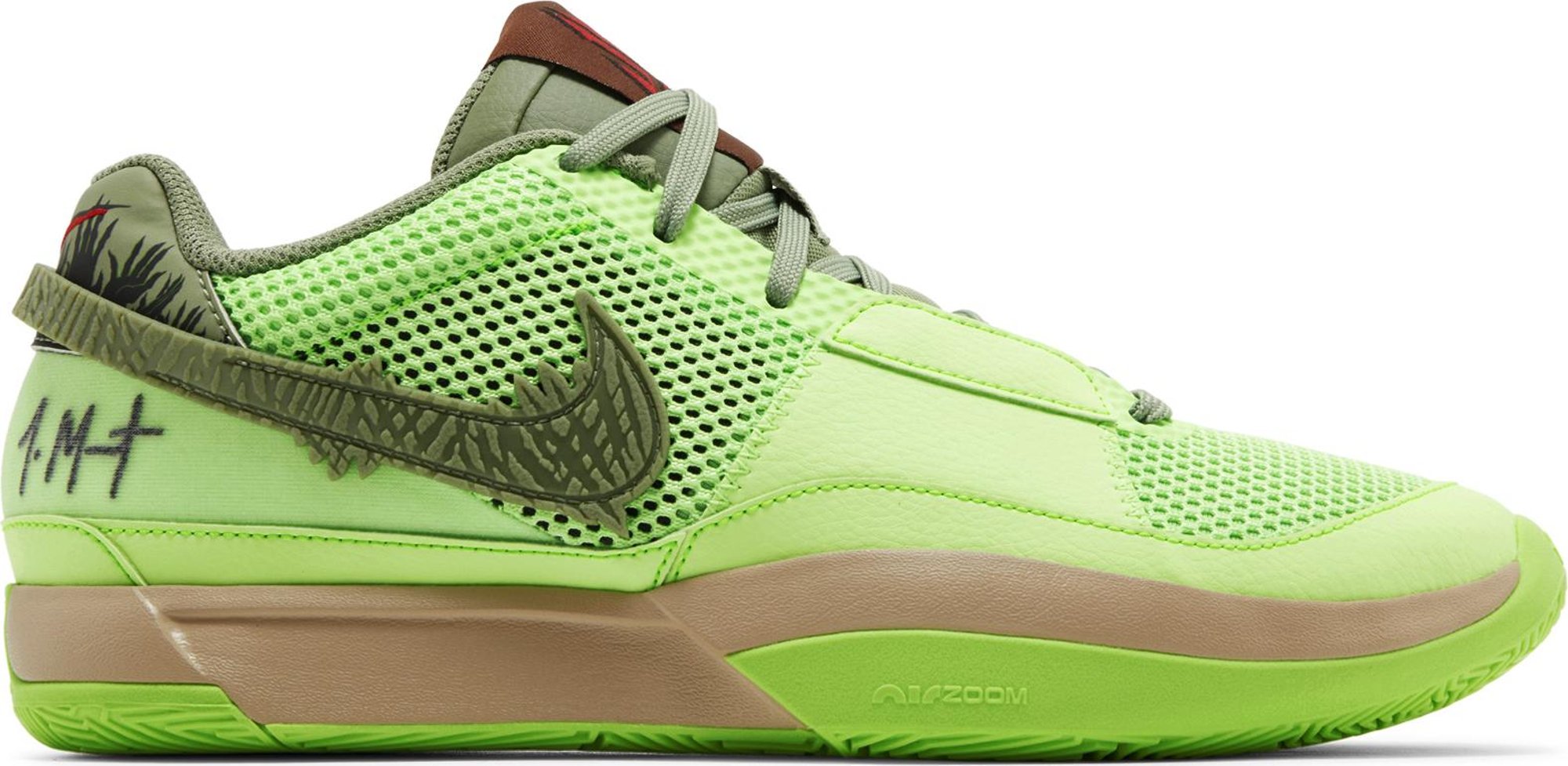 [FD6565-300] MENS NIKE JA 1 "ZOMBIE" - LIME BLAST/OIL GREEN-BLACK-HEMP