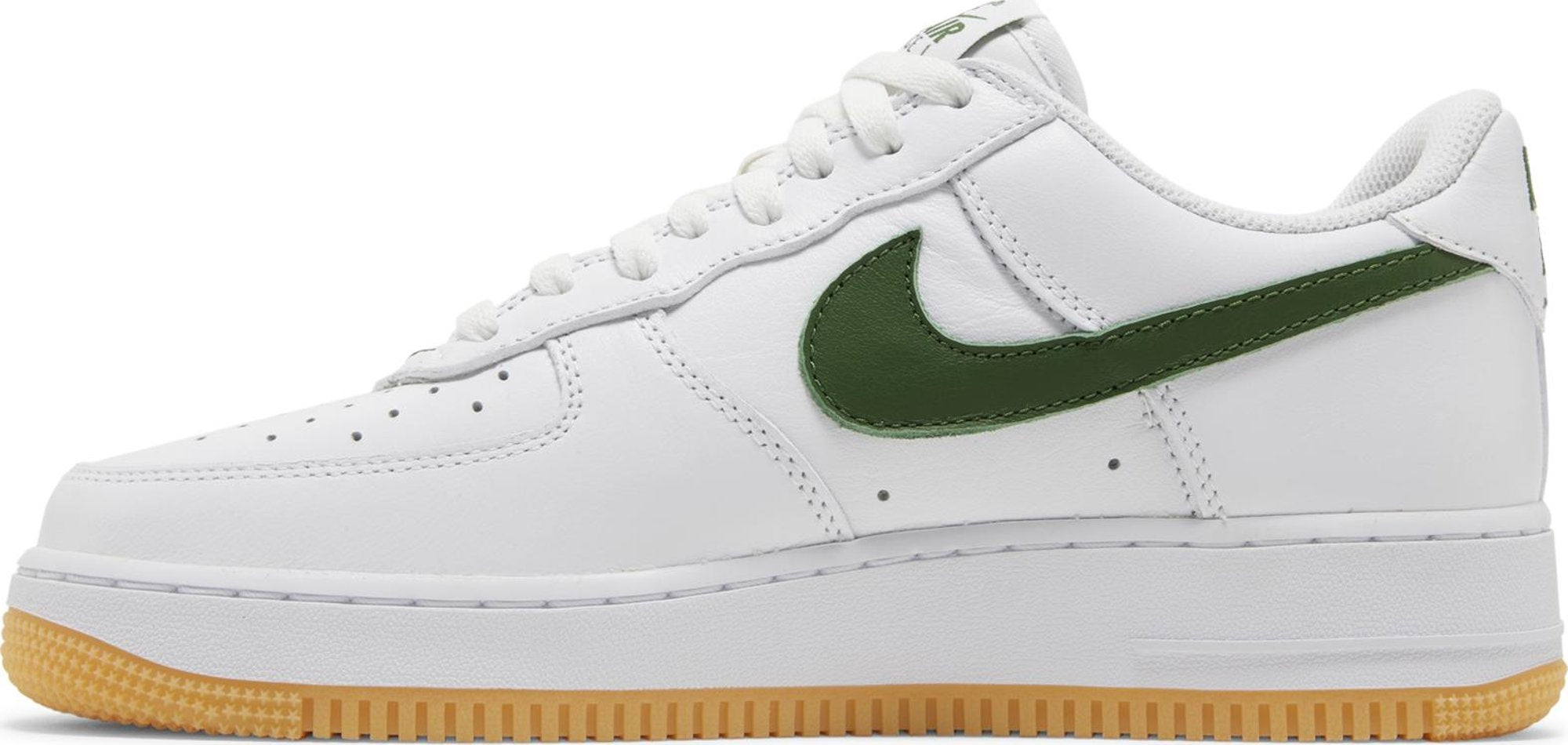 [FD7039-101] Mens Nike AIR FORCE 1 LOW RETRO QS 'COLOR OF THE MONTH WHITE FOREST GREEN'