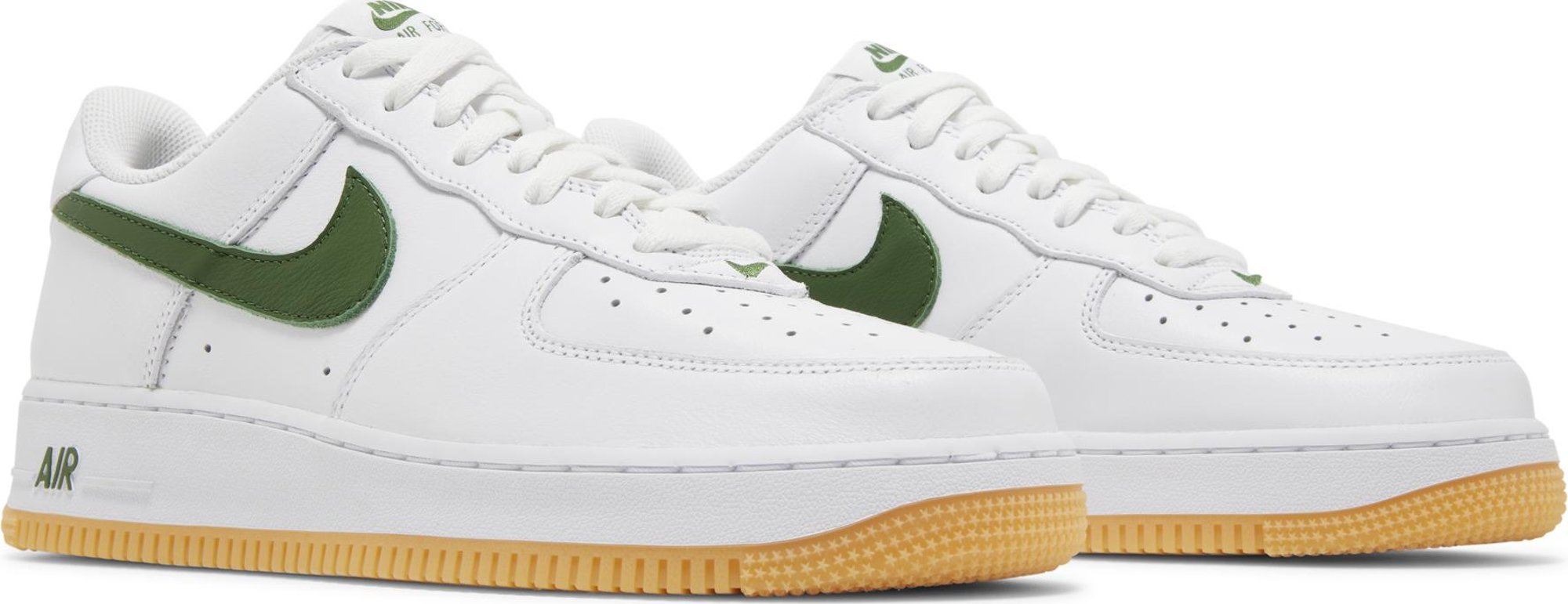 [FD7039-101] Mens Nike AIR FORCE 1 LOW RETRO QS 'COLOR OF THE MONTH WHITE FOREST GREEN'