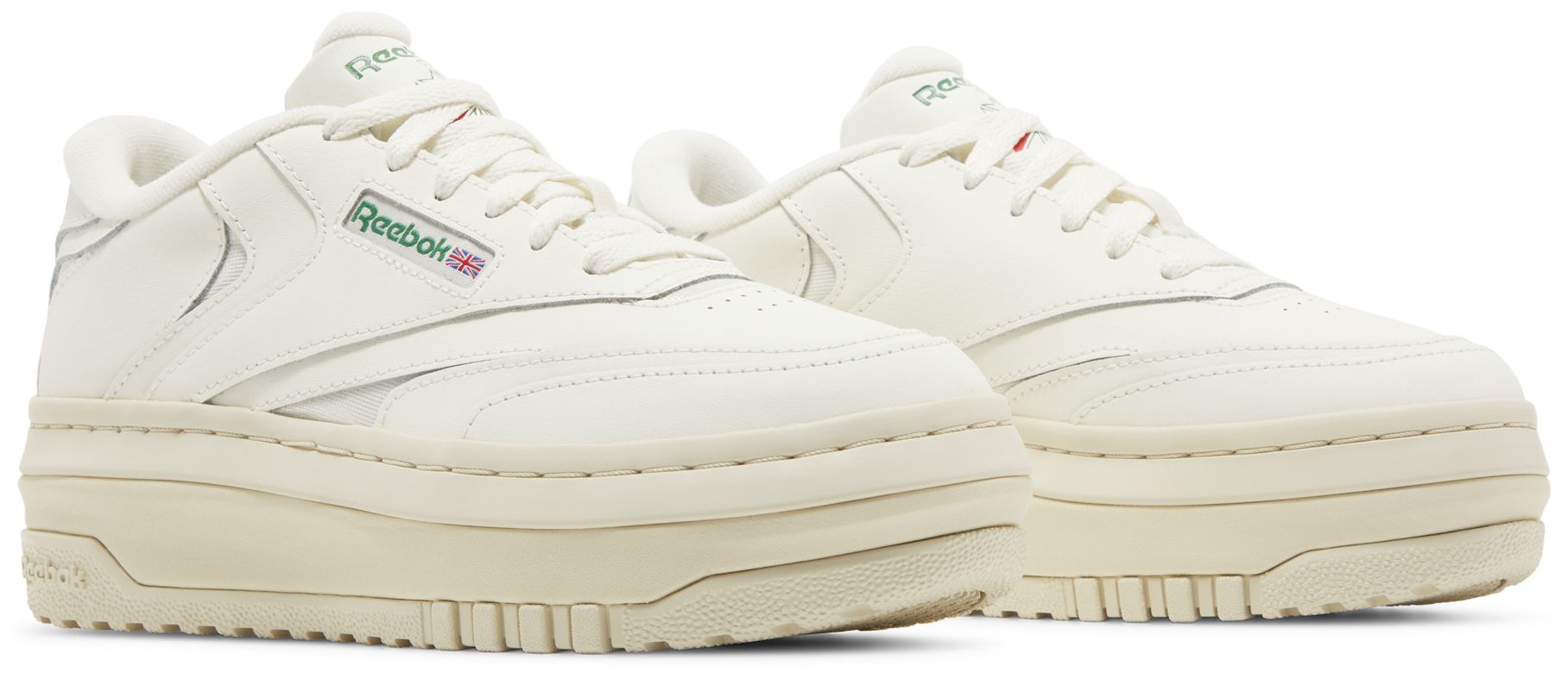 [100010060] WOMENS REEBOK CLUB C EXTRA 'CHALK GLEN GREEN'