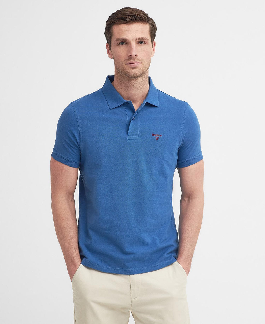 [MML1367BU67] MENS BARBOUR LIGHTWEIGHT SPORTS SHORT-SLEEVED POLO SHIRT TEE