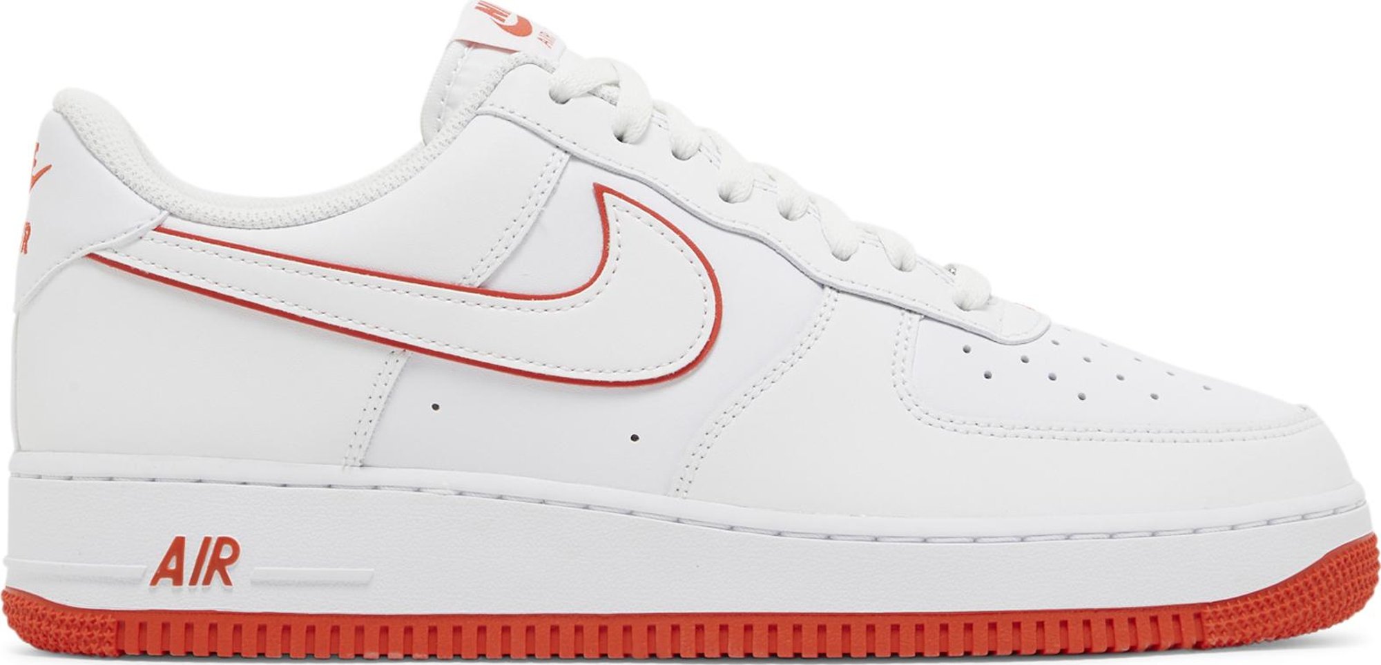 [DV0788-102] Mens Nike AIR FORCE 1 LOW '07 'WHITE PICANTE RED'