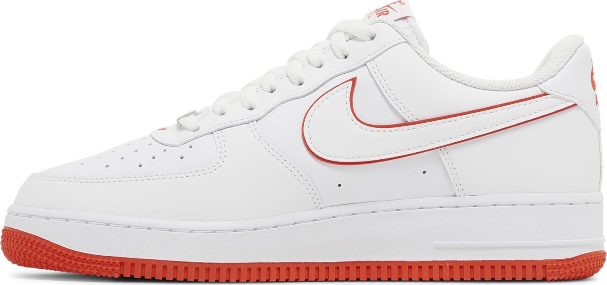 [DV0788-102] Mens Nike AIR FORCE 1 LOW '07 'WHITE PICANTE RED'