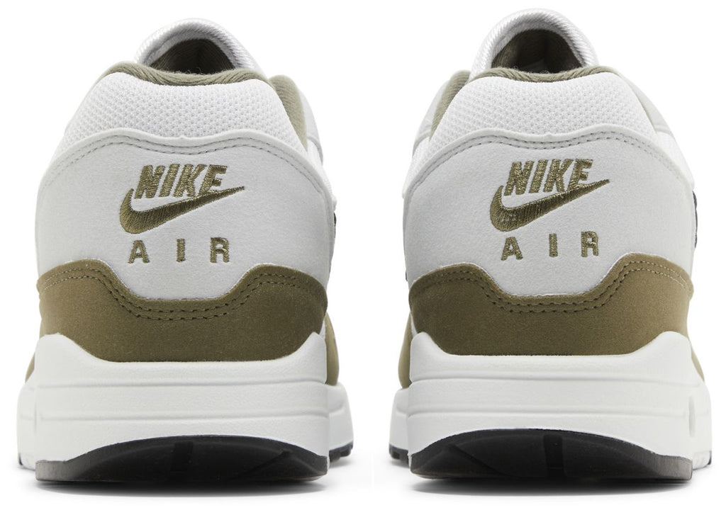 [FD9082-102] MENS NIKE AIR MAX 1 'WHITE BLACK MEDIUM OLIVE'