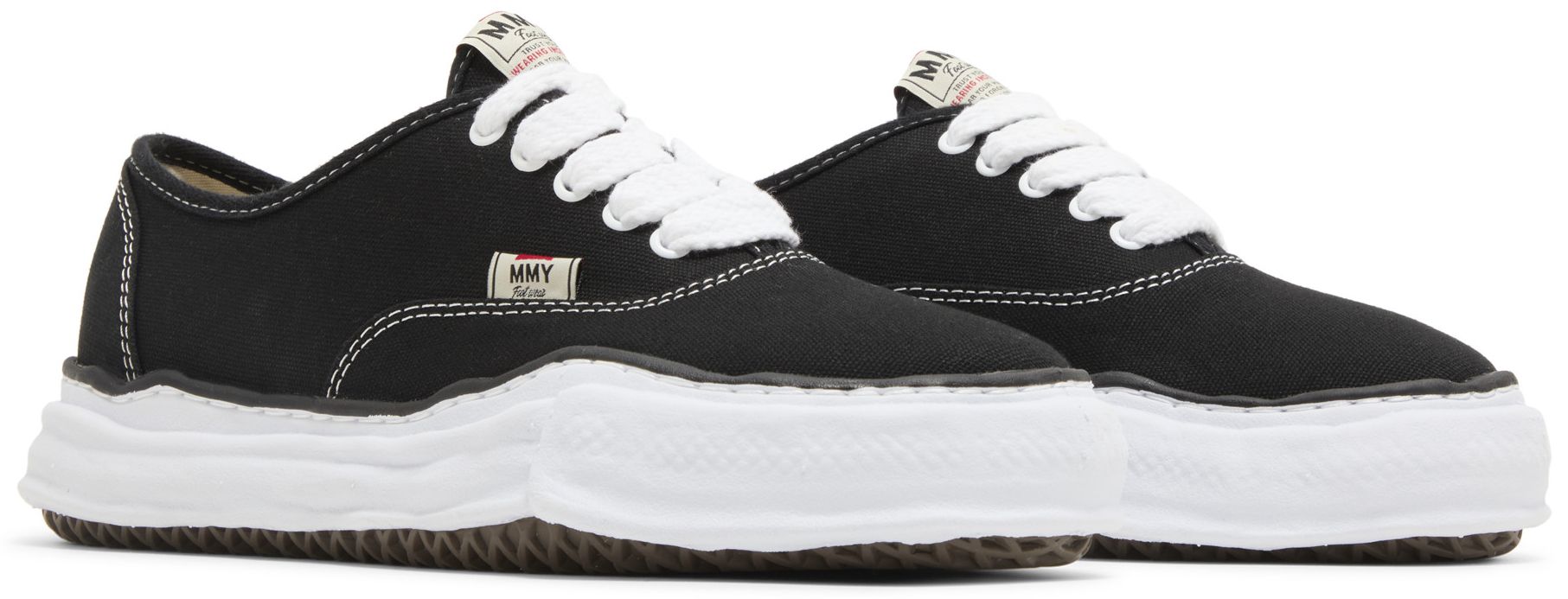 [A02FW704] Mens Maison Mihara Yasuhiro BAKER OG SOLE CANVAS LOW 'BLACK'