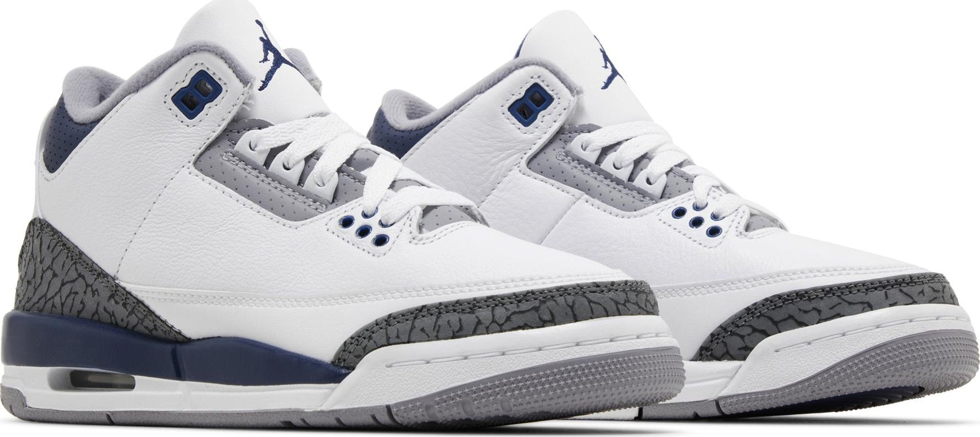 [DM0967-140] Grade School Air Jordan RETRO 3 'MIDNIGHT NAVY (GS)'