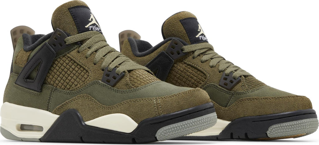 [FB9928-200] Grade School Air Jordan Retro 4 SE 'Craft Medium Olive' (GS)